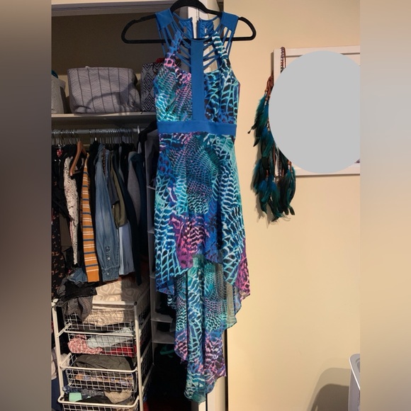 Tropical Bebe dress high/low size 0 - Picture 2 of 3